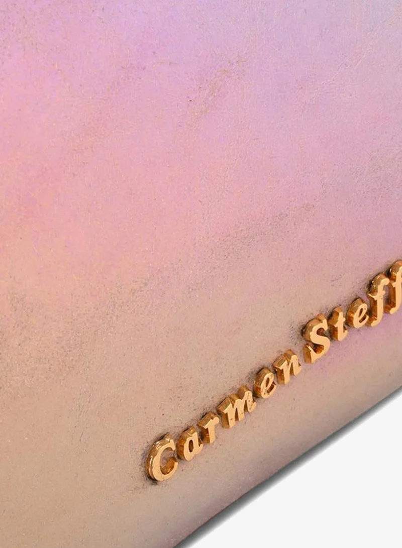 Carmen Steffens  Iridescent Leather Half-Moon Bag with Chain for Women | Best Price UAE