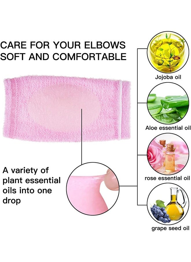 HS Gel Elbow Sleeves 2 Pairs Elbow Moisturizing Sleeve Gel Cover For Dry Cracked Skin Care Elastic And Breathable Elbow Sleeves For SPA Driving Hiking Biking Dust Pollution Protection Sunburn  - Image 3