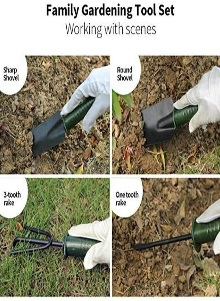 Oasisgalore - 4Pcs 25cm Garden Green Tool Set for Planting Transplant - Image 1