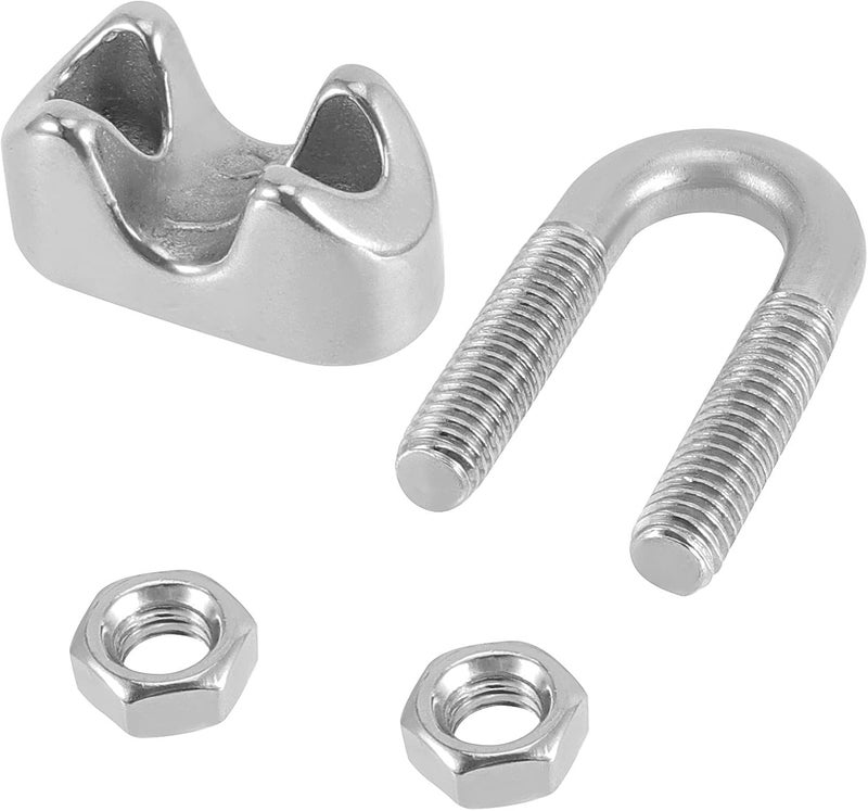 FUNSUEI 20 Pack 3/8 Inch Heavy Duty Stainless Steel Wire Rope Clamps - Image 4