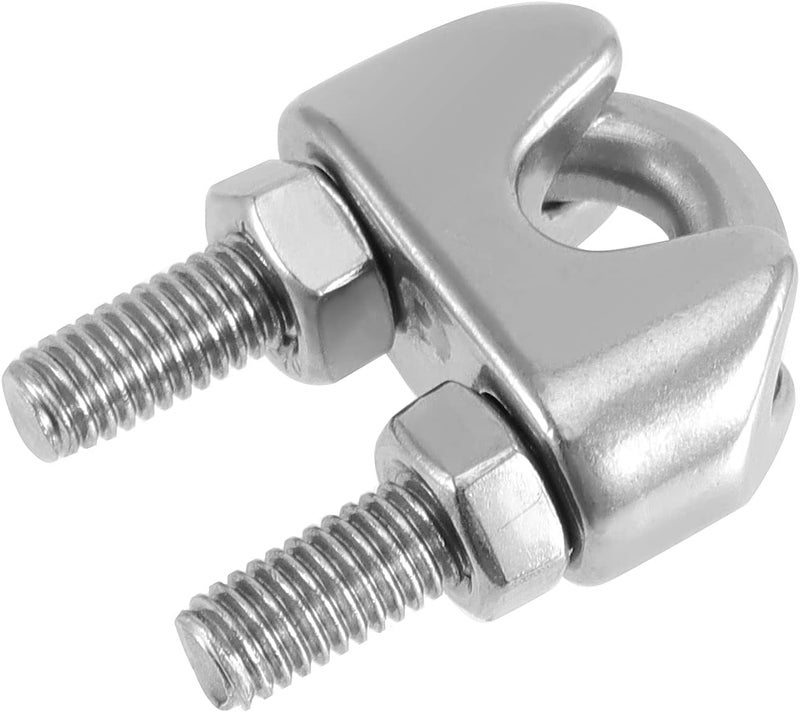 FUNSUEI 20 Pack 3/8 Inch Heavy Duty Stainless Steel Wire Rope Clamps - Image 5