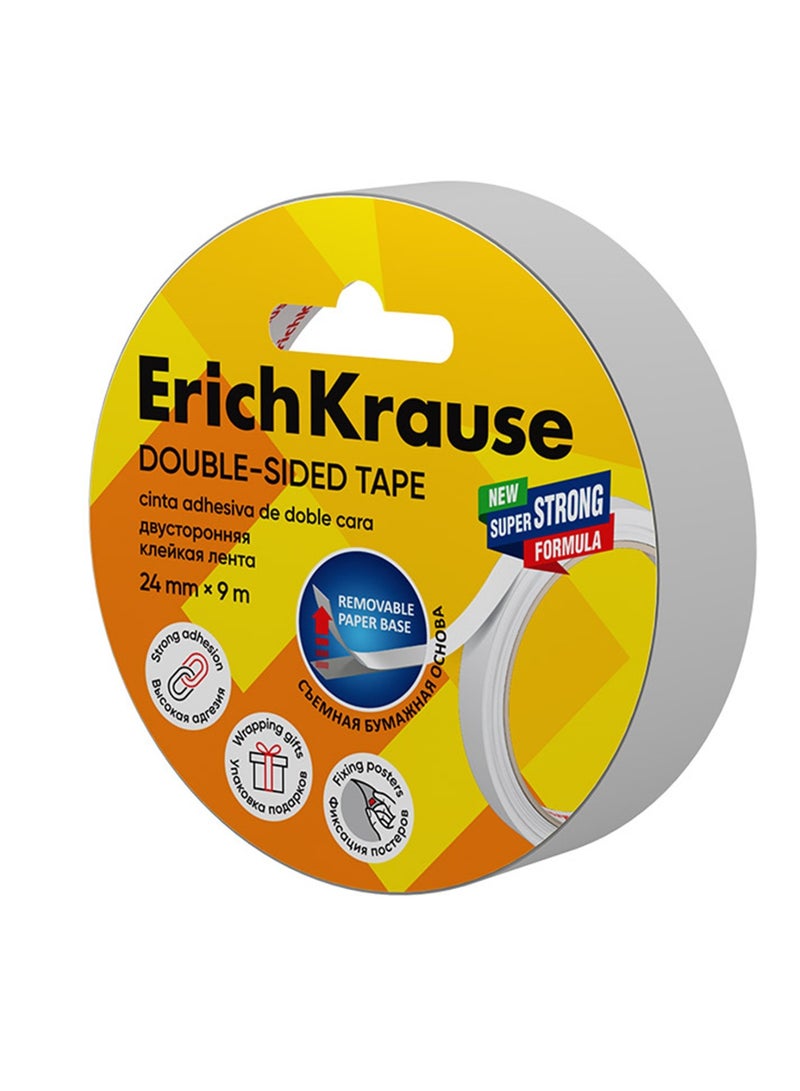 ErichKrause Transparent Double Sided Tape 24mmx 9Meter Size - Image 1