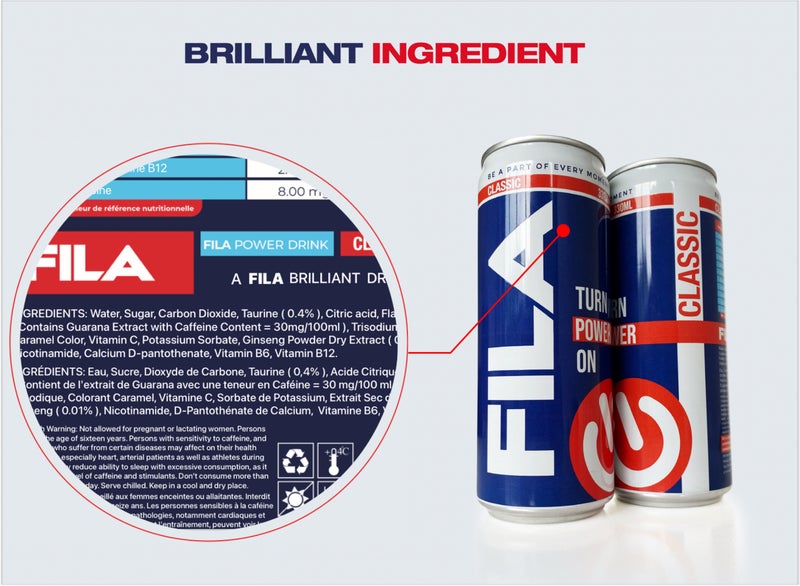 FILA POWER Energy Drink 330 ml - Pack of 24 Can - Image 4