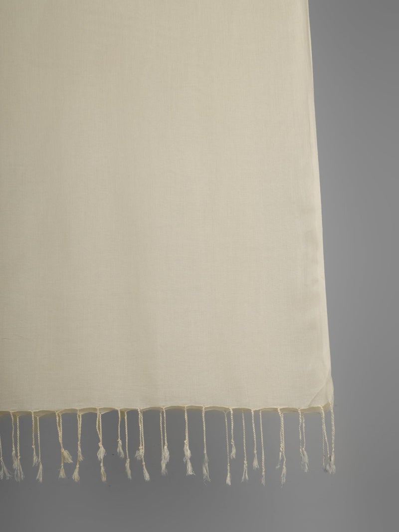 A R Silk DUPATTA HUB Solid Plain Cotton Scarf, scarves, stole & Shawl for Womens and girls,Off White(ARS01159) - Image 5