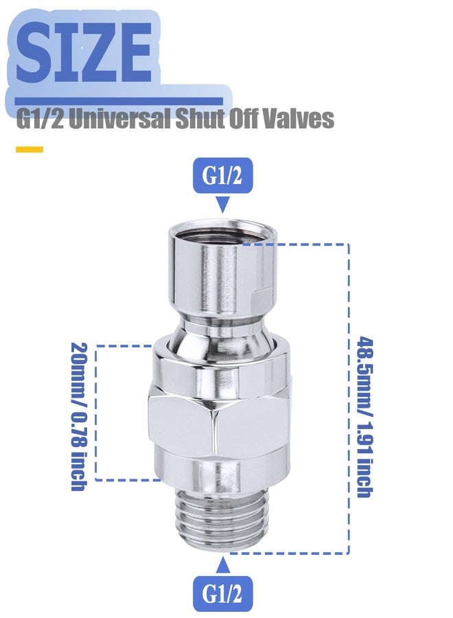 Mesee G1/2 Universal Shower Connector Ball Joint Shower Head Swivel Ball Adapter Rotatable Shower Arm Connector Showering Connecting Extension Component Fits Fixed, Hand Held & Rain Shower Heads - Image 2