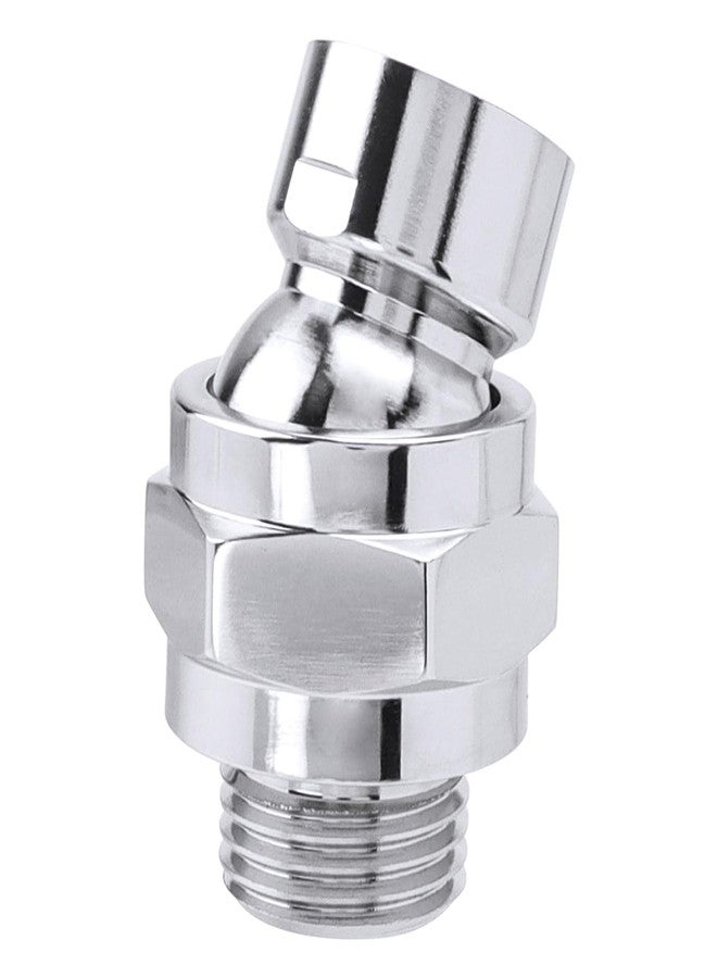 Mesee G1/2 Universal Shower Connector Ball Joint Shower Head Swivel Ball Adapter Rotatable Shower Arm Connector Showering Connecting Extension Component Fits Fixed, Hand Held & Rain Shower Heads - Image 1