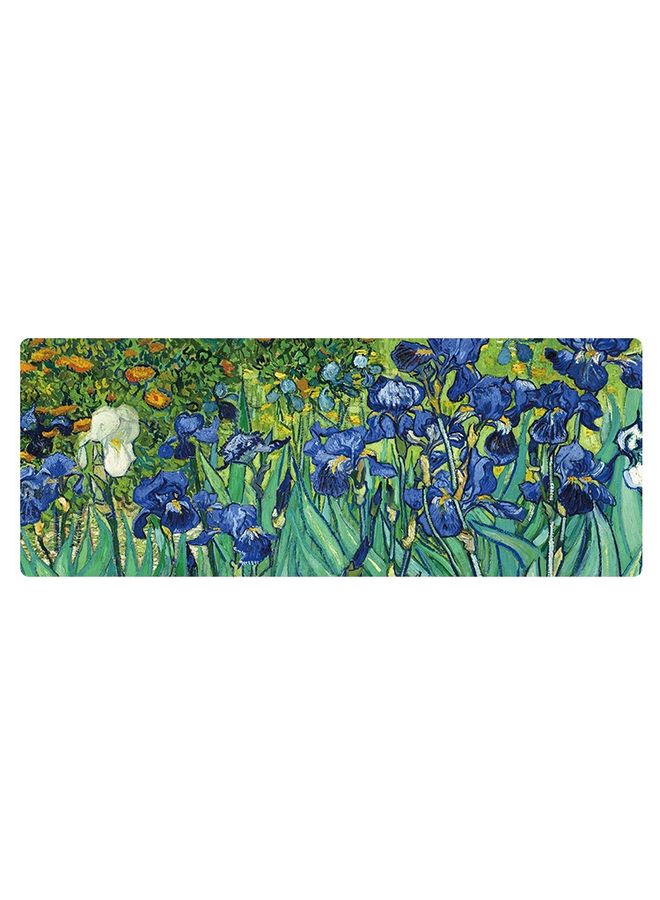 BURAQ 400x900x1.5mm Unlocked Am002 Large Oil Painting Desk Rubber Mouse Pad(Iris)  - Image 1