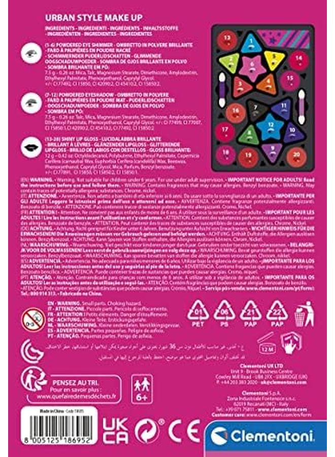كلمينتوني مجموعة مكياج كريزي شيك على الطراز الحضري للفتيات من عمر 6 سنوات فما فوق - Image 2