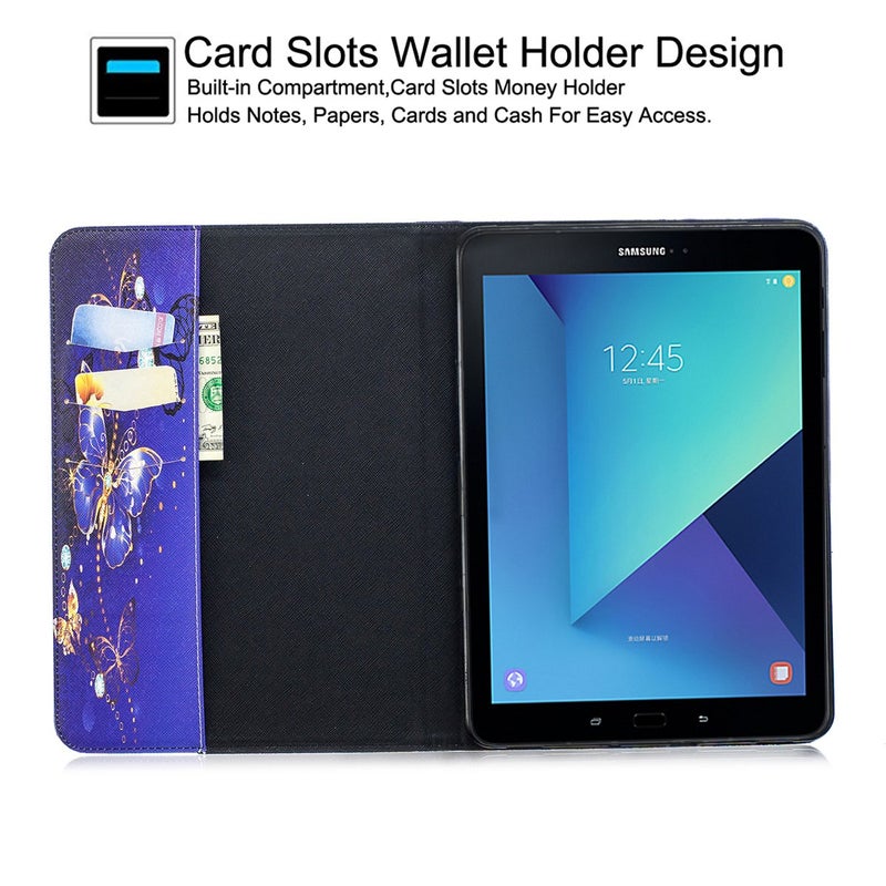 Newshine Galaxy Tab S3 9.7 Case, Newshine PU Leather Folio Wallet Stand Cover for Samsung Galaxy Tab S3 9.7 Inch (SM-T820 / T825) 2017 Release - Cobalt - Image 2