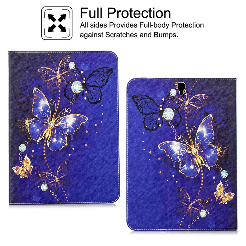 Newshine Galaxy Tab S3 9.7 Case, Newshine PU Leather Folio Wallet Stand Cover for Samsung Galaxy Tab S3 9.7 Inch (SM-T820 / T825) 2017 Release - Cobalt - Image 3