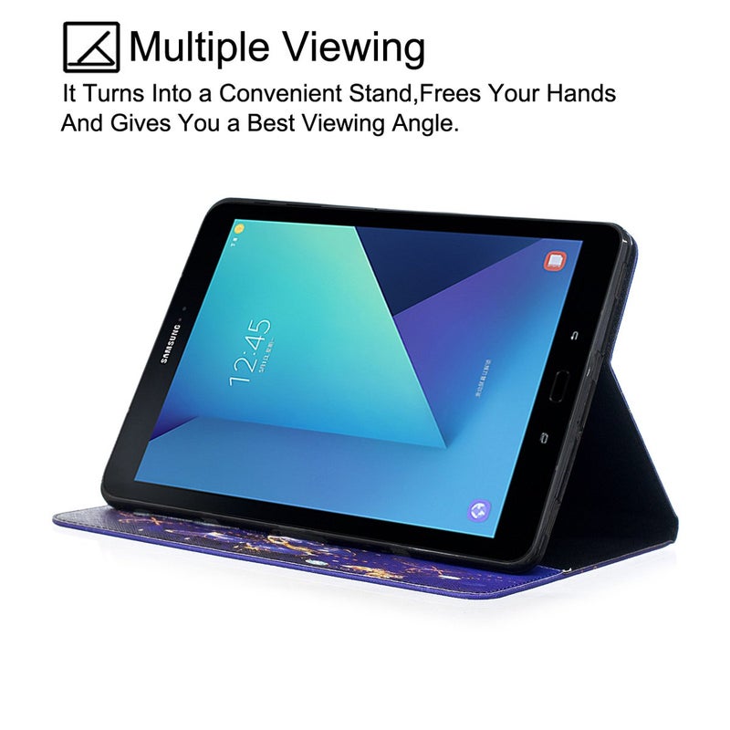 Newshine Galaxy Tab S3 9.7 Case, Newshine PU Leather Folio Wallet Stand Cover for Samsung Galaxy Tab S3 9.7 Inch (SM-T820 / T825) 2017 Release - Cobalt - Image 5