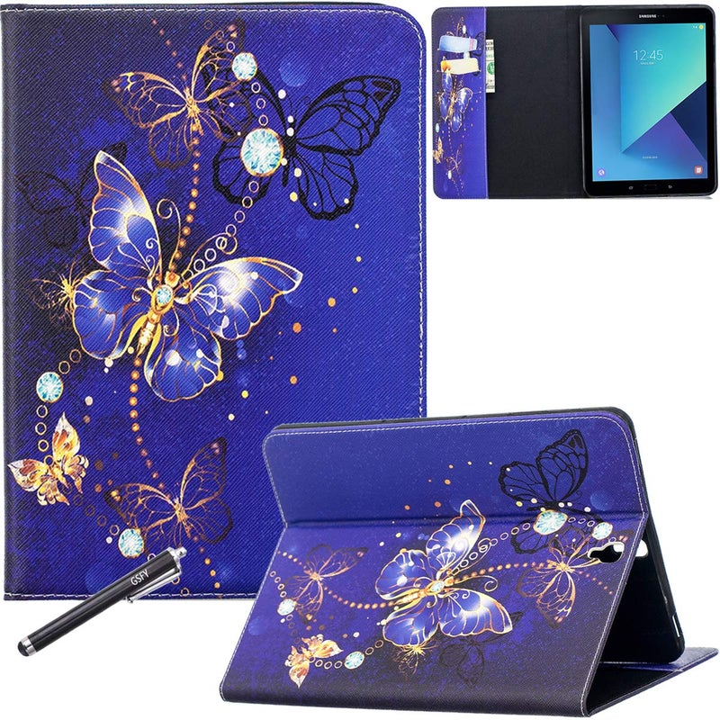 Newshine Galaxy Tab S3 9.7 Case, Newshine PU Leather Folio Wallet Stand Cover for Samsung Galaxy Tab S3 9.7 Inch (SM-T820 / T825) 2017 Release - Cobalt - Image 1