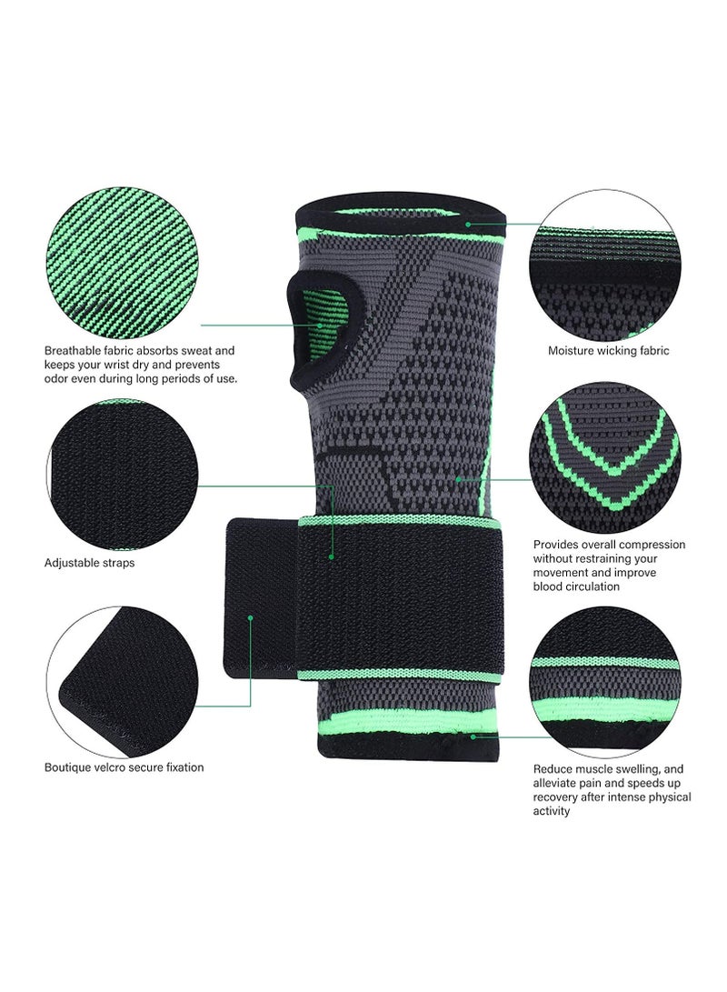 Generic One Pair of High Compression Fabric Elastic Wrist Support for Fitness, Yoga, CrossFit Weightlifting, Gym, Nylon, Used for Posture Correction - Image 3