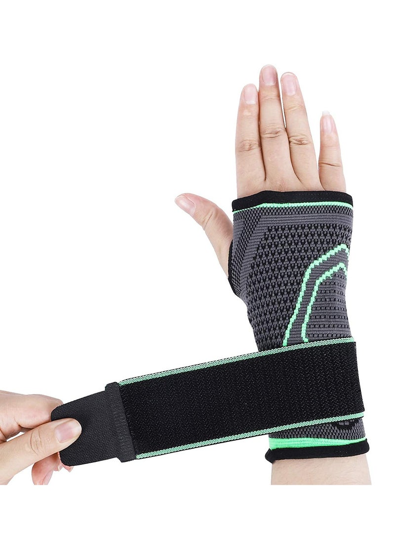 Generic One Pair of High Compression Fabric Elastic Wrist Support for Fitness, Yoga, CrossFit Weightlifting, Gym, Nylon, Used for Posture Correction - Image 1