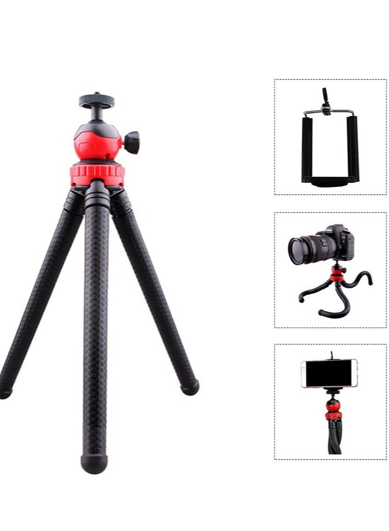 ELTRAZONE Flexible Tripod，12 Inch Phone Tripod for iPhone and Android Phone, Action Camera Tripod for GoPro Canon Nikon DSLR  - Image 4
