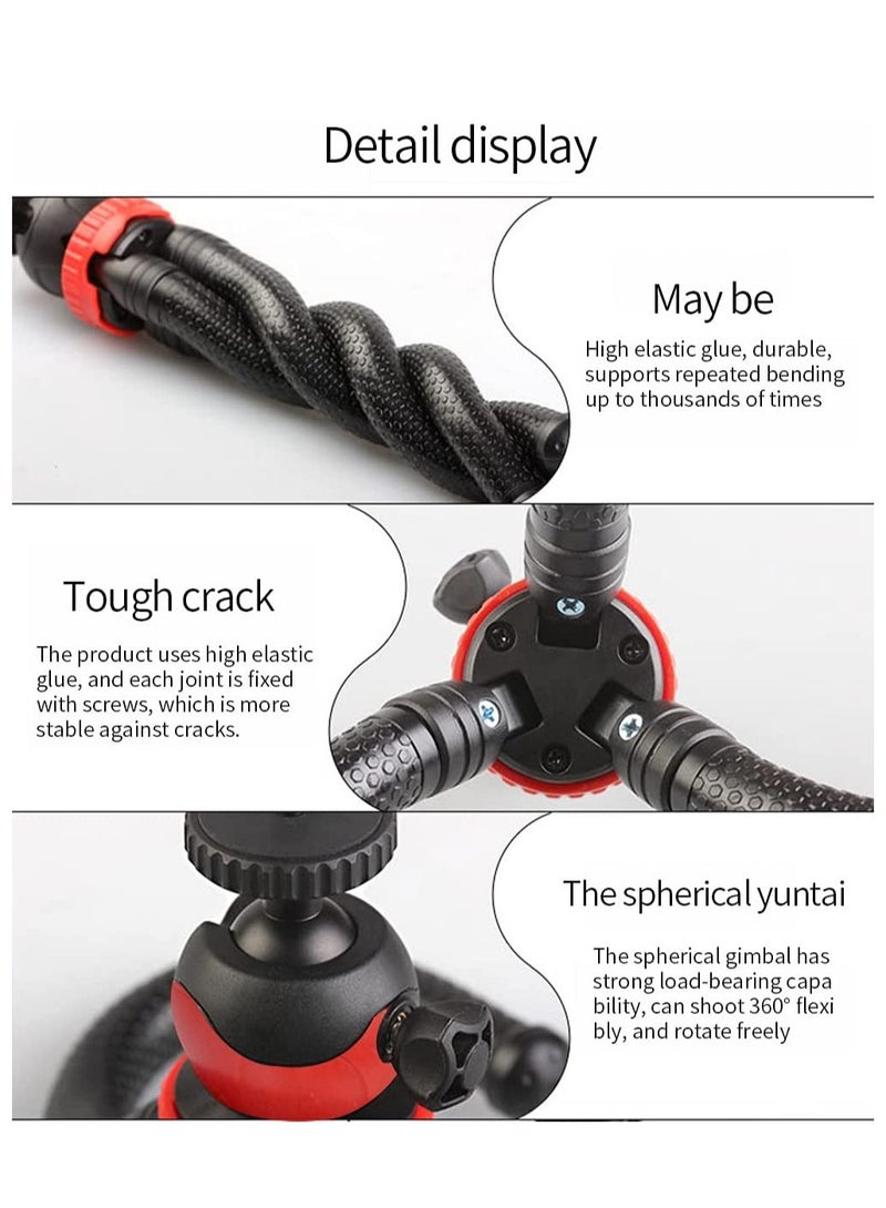 ELTRAZONE Flexible Tripod，12 Inch Phone Tripod for iPhone and Android Phone, Action Camera Tripod for GoPro Canon Nikon DSLR  - Image 3
