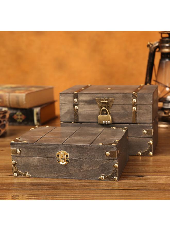 الأزرق جي دبليو صندوق المجوهرات العتيقة على الطراز الأوروبي صندوق تخزين شهادة سطح المكتب - Image 3