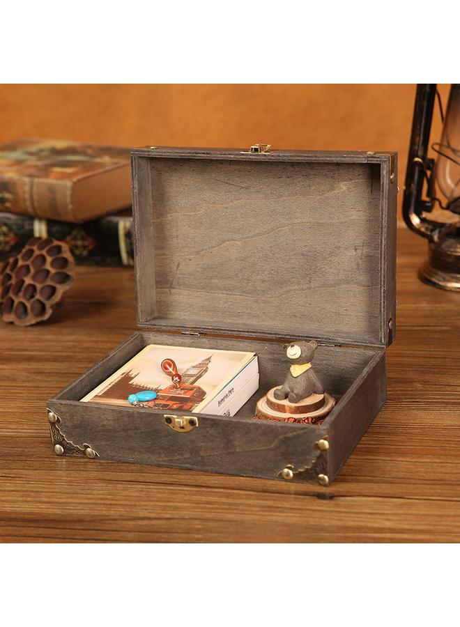 الأزرق جي دبليو صندوق المجوهرات العتيقة على الطراز الأوروبي صندوق تخزين شهادة سطح المكتب - Image 5