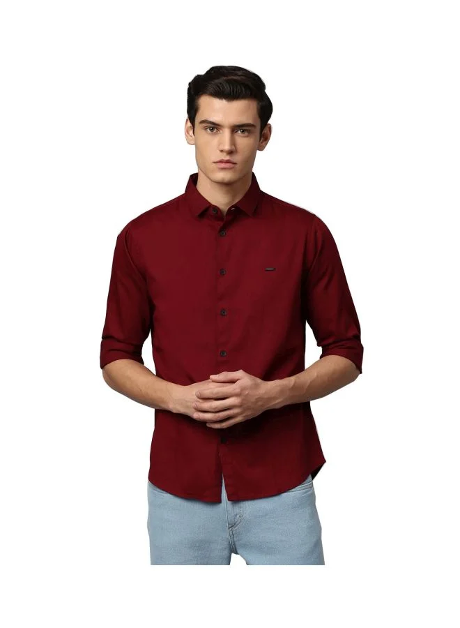 Dennis Lingo Cotton Slim Fit Solid Casual Shirt for Men