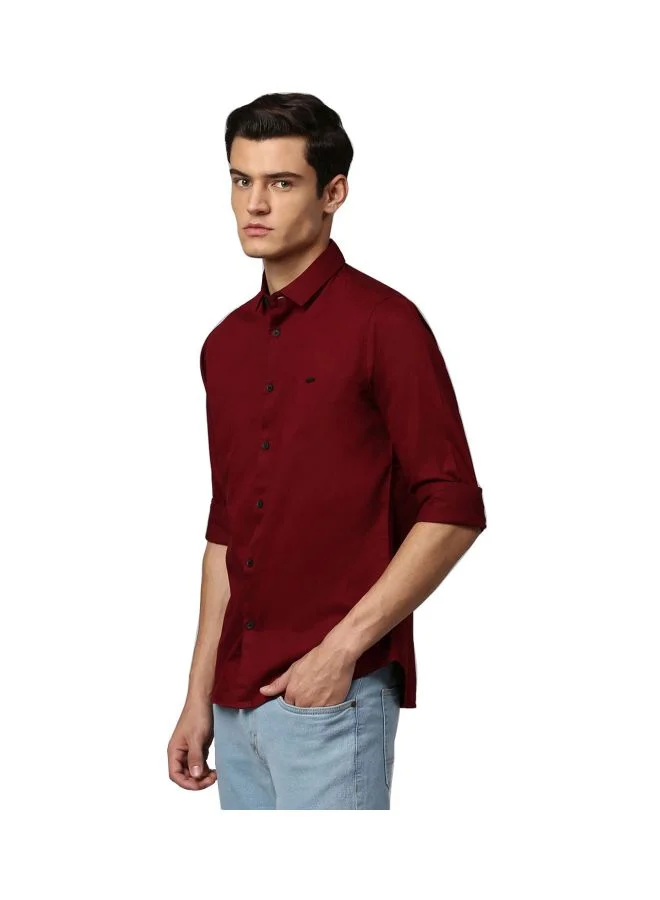 Dennis Lingo Cotton Slim Fit Solid Casual Shirt for Men