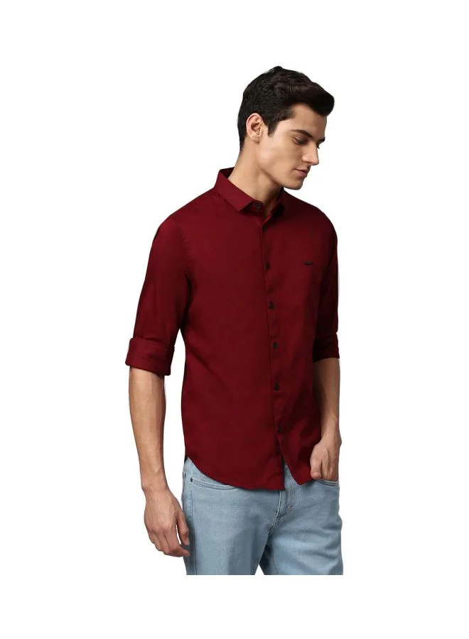 Dennis Lingo Cotton Slim Fit Solid Casual Shirt for Men