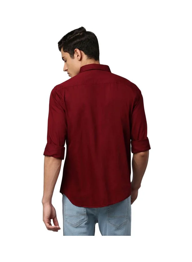 Dennis Lingo Cotton Slim Fit Solid Casual Shirt for Men