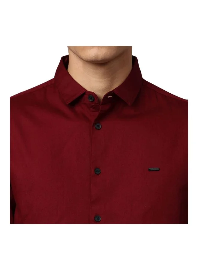 Dennis Lingo Cotton Slim Fit Solid Casual Shirt for Men
