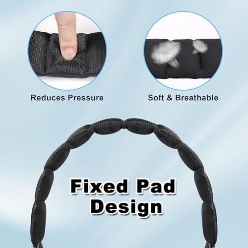 Vigorport Shoulder Strap, 59” Fixed Cushion Pad Luggage Shoulder Strap, Universal Comfortable Bag Strap Replacement for Briefcase, Laptop, Duffel with Swivel Hooks (Black, 59 Inch) - Image 3