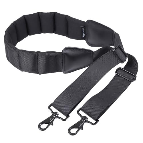 Vigorport Shoulder Strap, 59” Fixed Cushion Pad Luggage Shoulder Strap, Universal Comfortable Bag Strap Replacement for Briefcase, Laptop, Duffel with Swivel Hooks (Black, 59 Inch) - Image 1