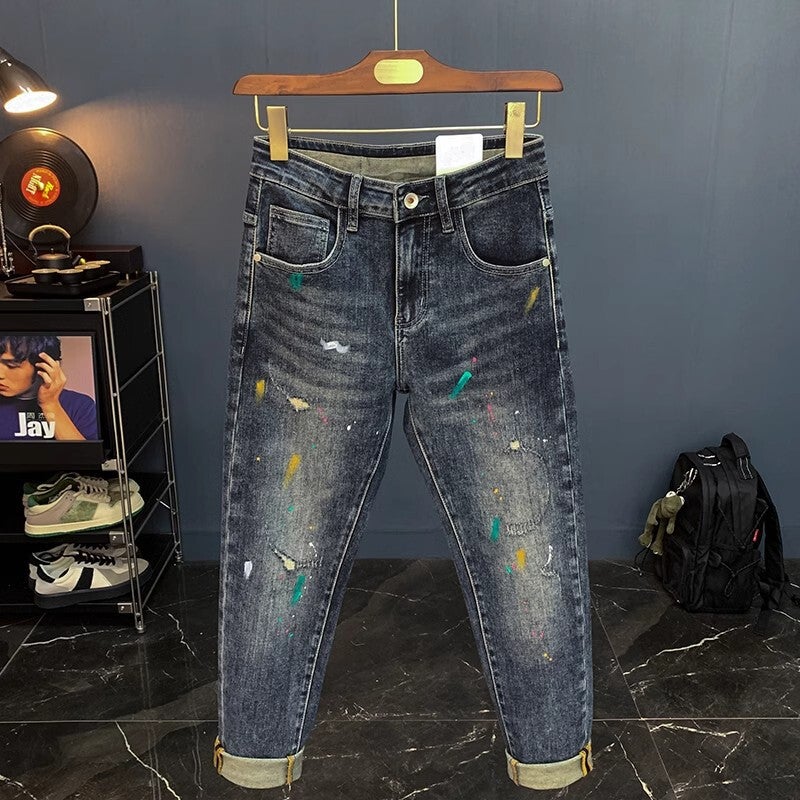 Unisex Classic Denim Jeans Loose Fit Daily Outdoor Wear - Image 1