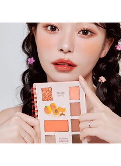 CORINGCO CORINGCO Shimmer Idoll Eyeshadow Palette Receipe Note 7Color Eye Makeup Cute Glitter Sparkle Korean Eye Makeup Korean Cosmetics (02 Almond apricot cake)  - Image 4