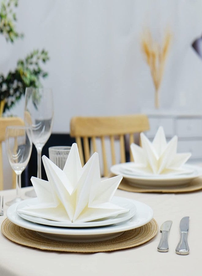 Fanxyware Star Shaped Origami Dinner Napkins in White (Disposable) - 12 Pack, 23" x 15", 3-Ply Paper - Style Name: Pop Gaze - Image 4