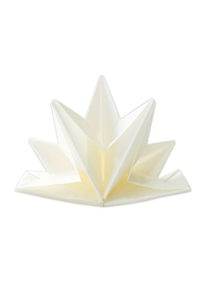 Fanxyware Star Shaped Origami Dinner Napkins in White (Disposable) - 12 Pack, 23" x 15", 3-Ply Paper - Style Name: Pop Gaze - Image 1