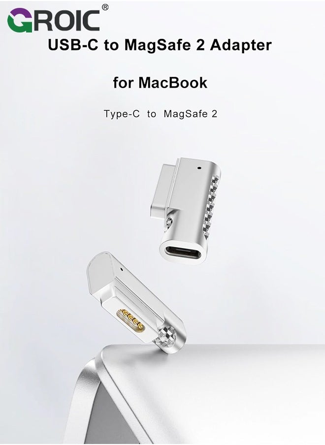 GROIC USB C to Magnetic T-Tip Charging Adapter, 90 Degree USB Type-C to Magnetic 2 T-Head 100W Power Fast Charging Converter for 2013-2015 MacBook Pro Air  - Image 2