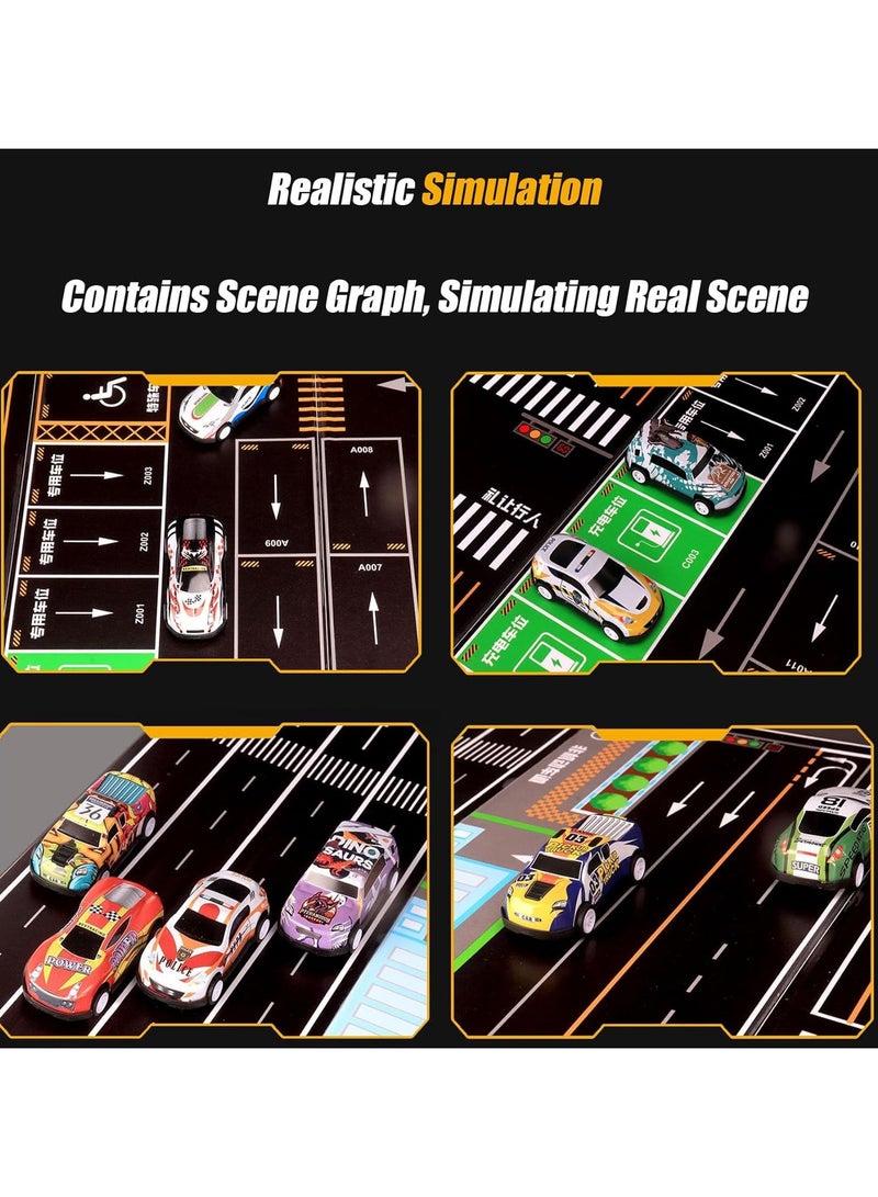 48-Piece Pull Back Race Cars Toy Set – Mini Toy Cars for Boys & Girls, Party Favors for Toddlers, Gift Set with Map & Storage Box, Fun Goodie Bag for 3-10 Year Old Kids, Ideal for Birthdays & Celebrations  - Image 5