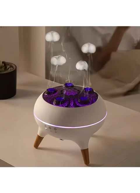 Dynamic Jellyfish Aroma Diffuser 250ml Ultrasonic Cool Mist Humidifier with Color Changing LED Large Fog Output Essential Oil Diffuser for Home Office Baby Room Romantic Mood Light