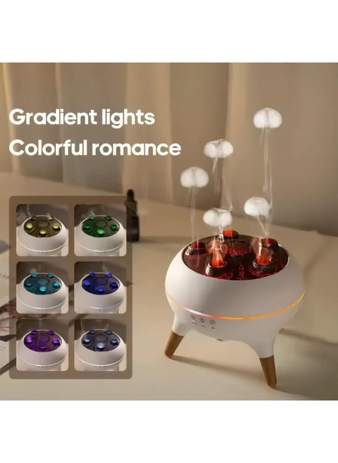 Generic - Dynamic Jellyfish Aroma Diffuser 250ml Ultrasonic Cool Mist Humidifier with Color Changing LED Large Fog Output Essential Oil Diffuser for Home Office Baby Room Romantic Mood Light - Image 1
