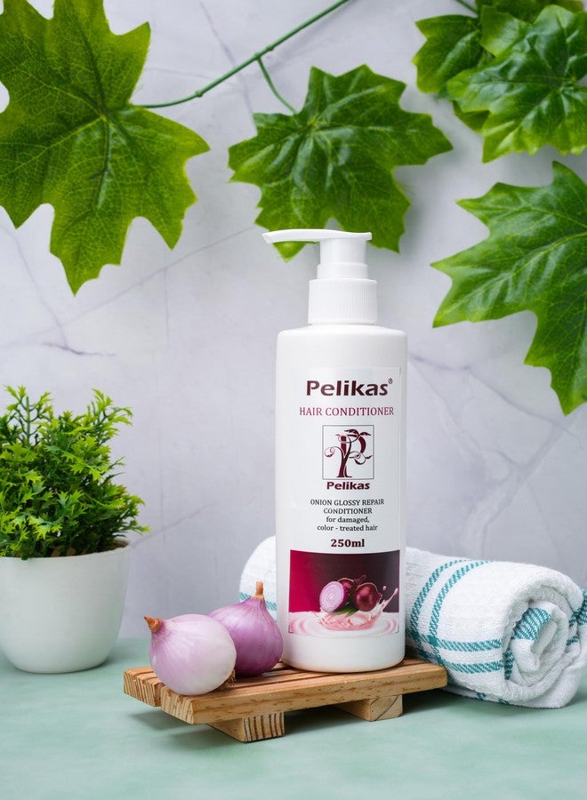 Pelikas Hair Care And Anti Hair Fall And Smoothness Natural Harble Red Onion Conditioner Hair Fall And Repair For Shiny and Straighting Hair 250ml For All Hair - Image 2