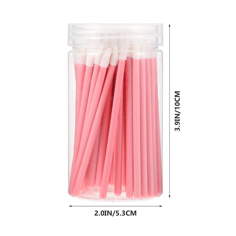 100pcs Disposable Lip Brush Makeup Tool Plastic Lipstick Applicators Pink Bulk Pack for Professional Beauty and Personal Care Use - Image 2