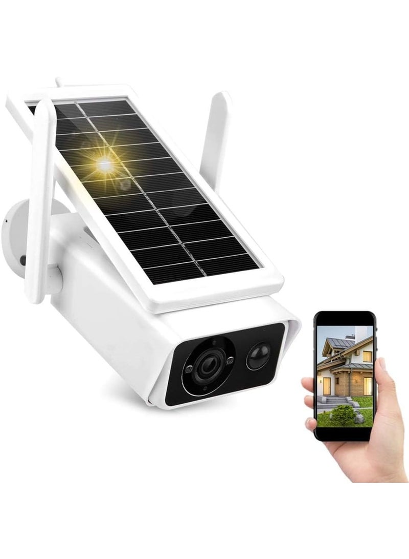 SYOSI 1080P Solar Surveillance Camera, IP66 Waterproof WiFi Security Camera, Support WiFi/AP Hotspot Connection, with IR Night Vision + PIR Motion Detection + Low-Power Consumption + 2 Way Audio Talk - Image 1