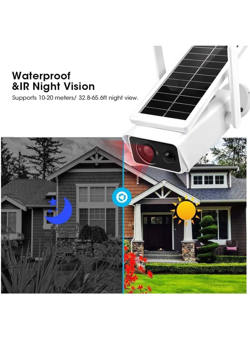 SYOSI 1080P Solar Surveillance Camera, IP66 Waterproof WiFi Security Camera, Support WiFi/AP Hotspot Connection, with IR Night Vision + PIR Motion Detection + Low-Power Consumption + 2 Way Audio Talk - Image 3