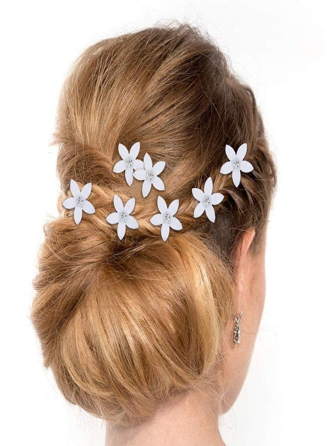 Yantu Womens Flower Hair Pins Bridal Wedding Hair Pin with Crystal (small flower) - Image 5