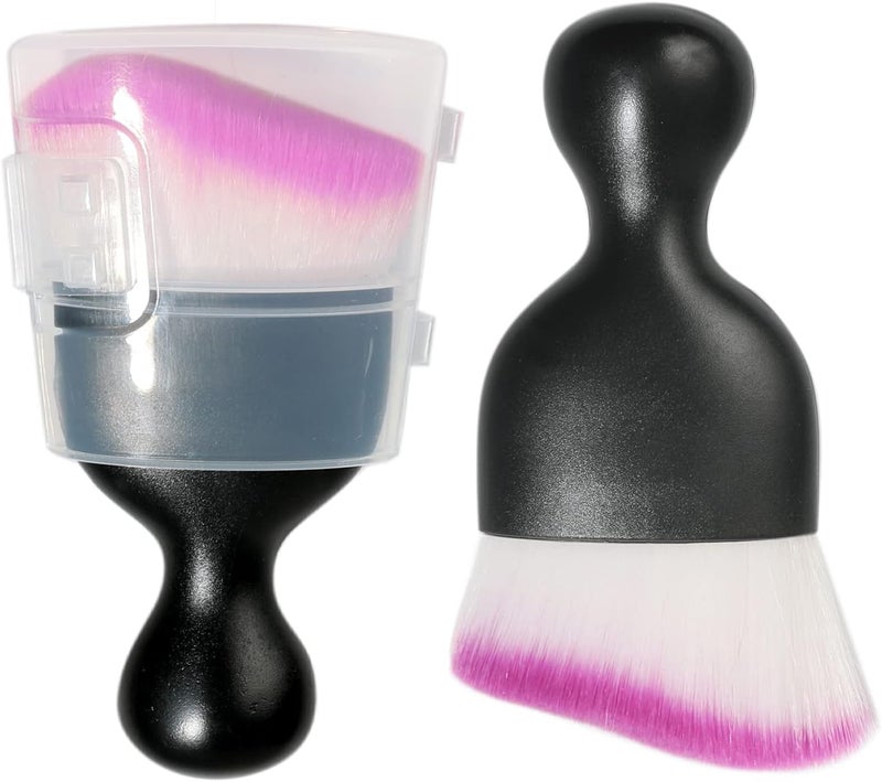 AOCISKA Car Interior Detailing Brush,Soft Bristle Cleaning Brush Car Detailing Brush Dusting Brush,Car Interior Cleaning Tool,Auto Detail Brush Car Dash Duster Brush (Black&Purple with Cap), QXS002 - Image 1