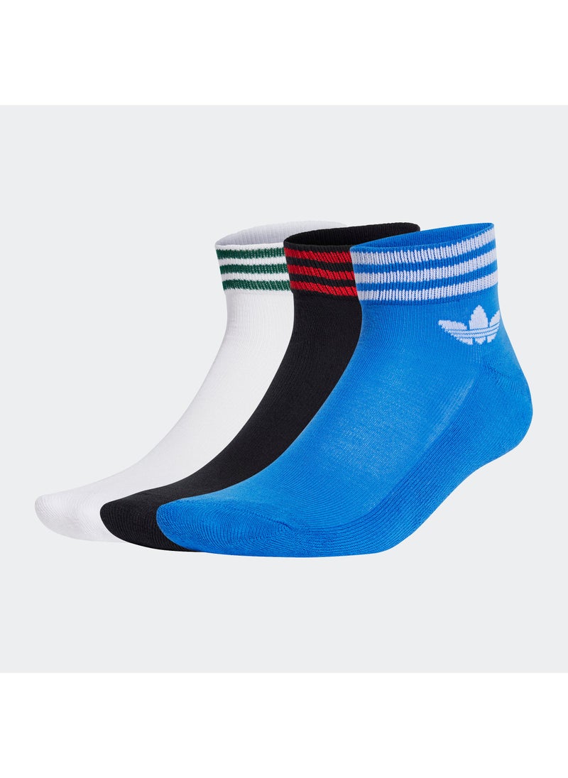 adidas Originals 3 Pack Trefoil Ankle Socks  - Image 1