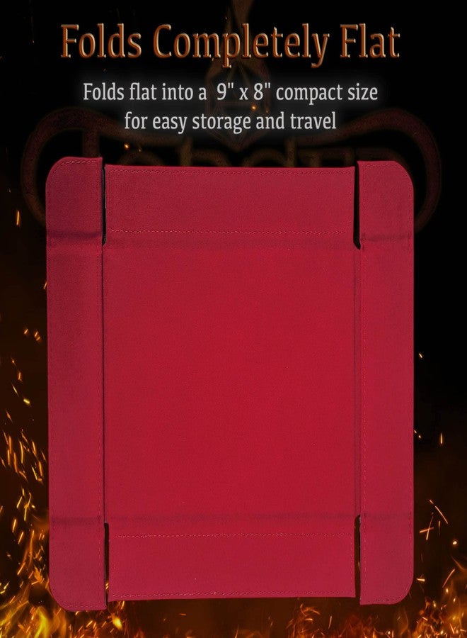 Forged Dice Co. 6 Inch Magnetic Folding Dice Tray - Portable Folding Dice Rolling Tray for use as DND Dice Tray D&D Dice Tray or Dice Game - Quiets Rolling Metal Dice and Folds Flat - Red - Image 2