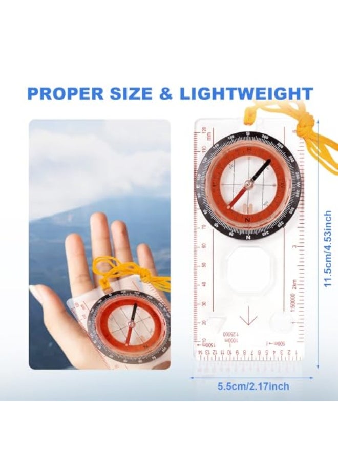 Excefore Ranger Compass, Portable Boy Scout Compass, Hiking Navigation Compass, Suitable for Expedition Map Reading, Navigation, Orienteering and Survival