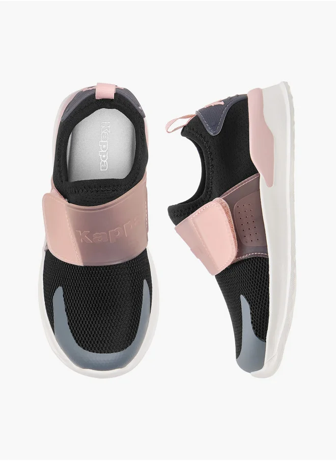 كابا Girls' Logo Detail Sports Shoes with Hook and Loop Closure