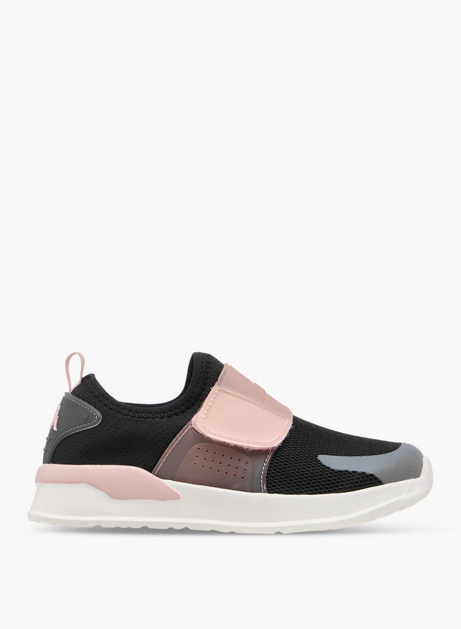 Kappa Girls' Logo Detail Sports Shoes with Hook and Loop Closure  - Image 3