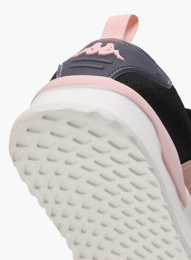 Kappa Girls' Logo Detail Sports Shoes with Hook and Loop Closure  - Image 5