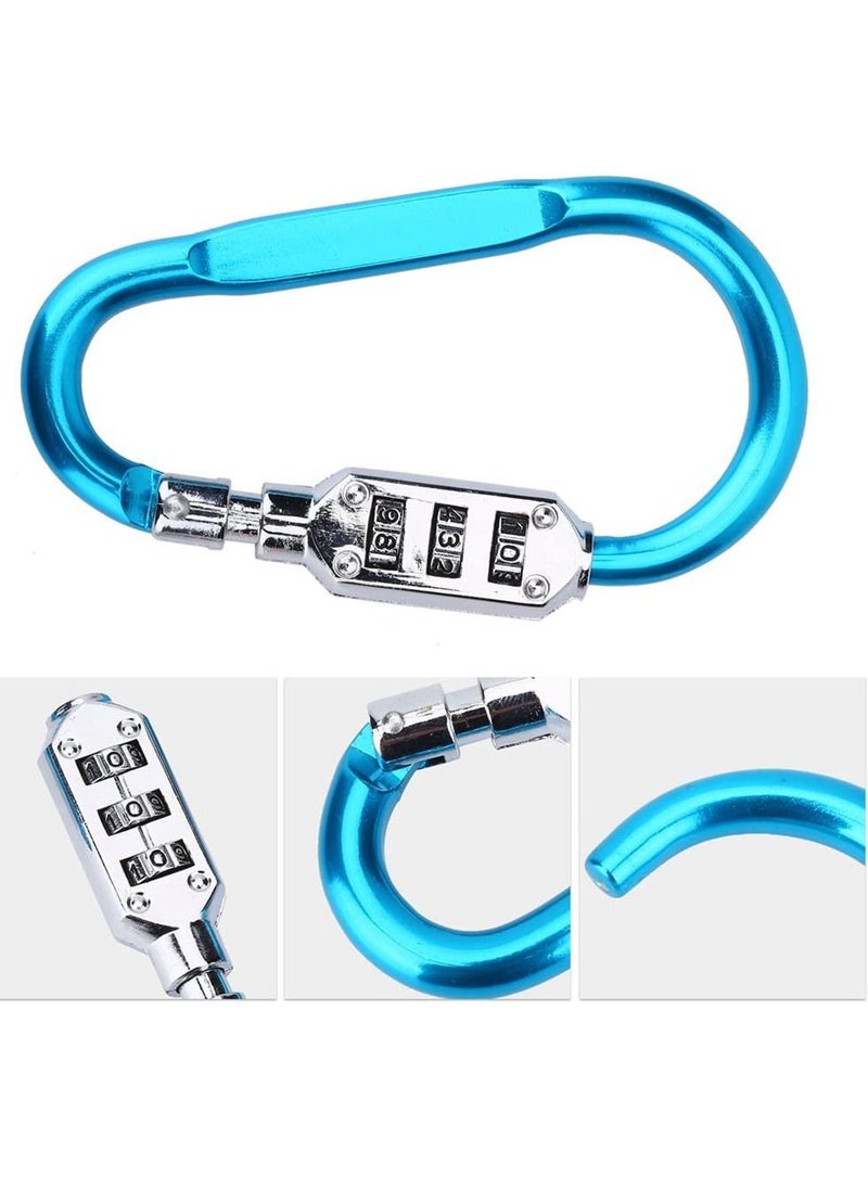 2-Piece 3-Digit Combination Password Padlock Blue